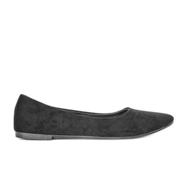 Černé balerínky s mandlovým nosem Olivia černá