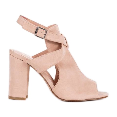 Krémové kozačky na postu Lovely Thing béžový Krémové kozačky na postu Lovely Thing béžový