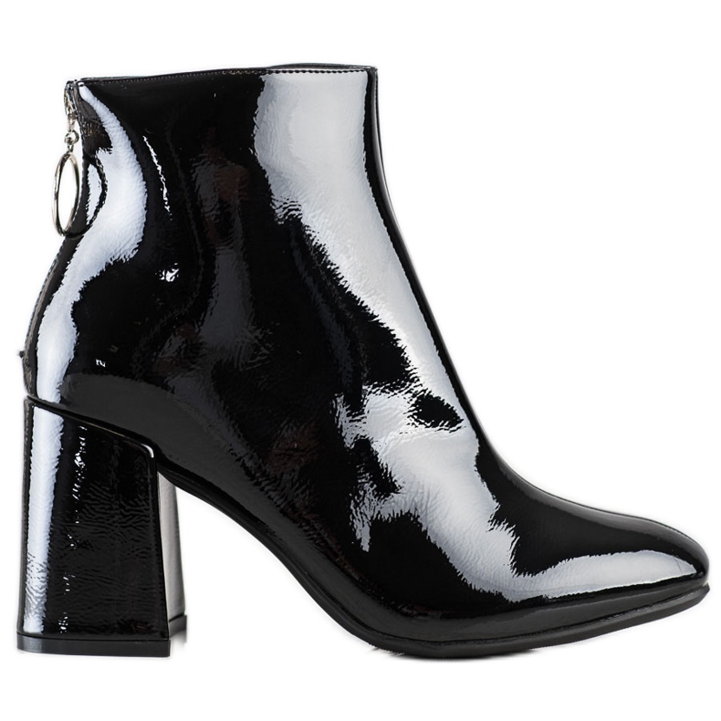 Lucky Shoes Lakované boty na sloupku černá