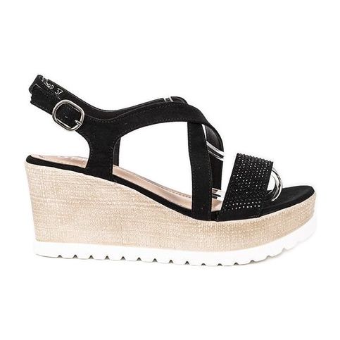 Černé klínové sandály od Sadie černá