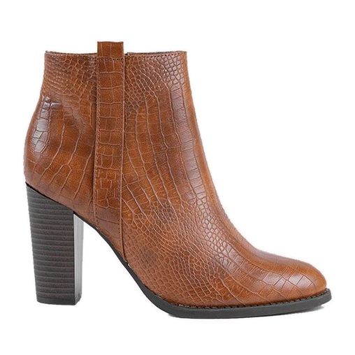 Velbloudí boty na krokodýlovém sloupku se vzorem Remini hnědý