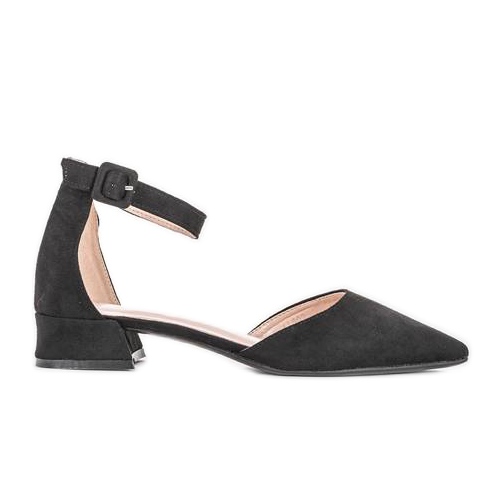 Černé balerínky s výřezy Black Velvet černá