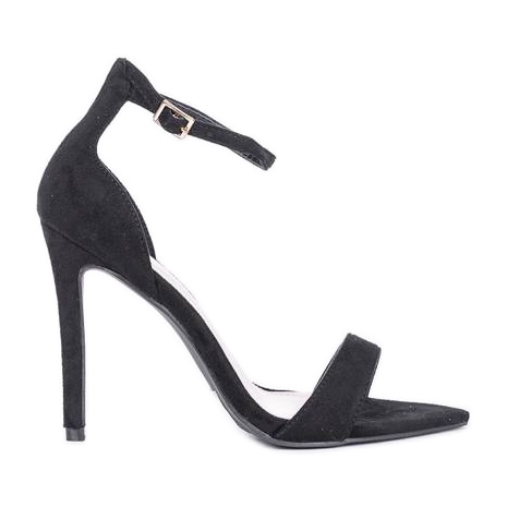 Černé sandály na jehlovém podpatku od Molly černá