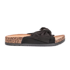 Černé pantofle se Sunny mašlí černý