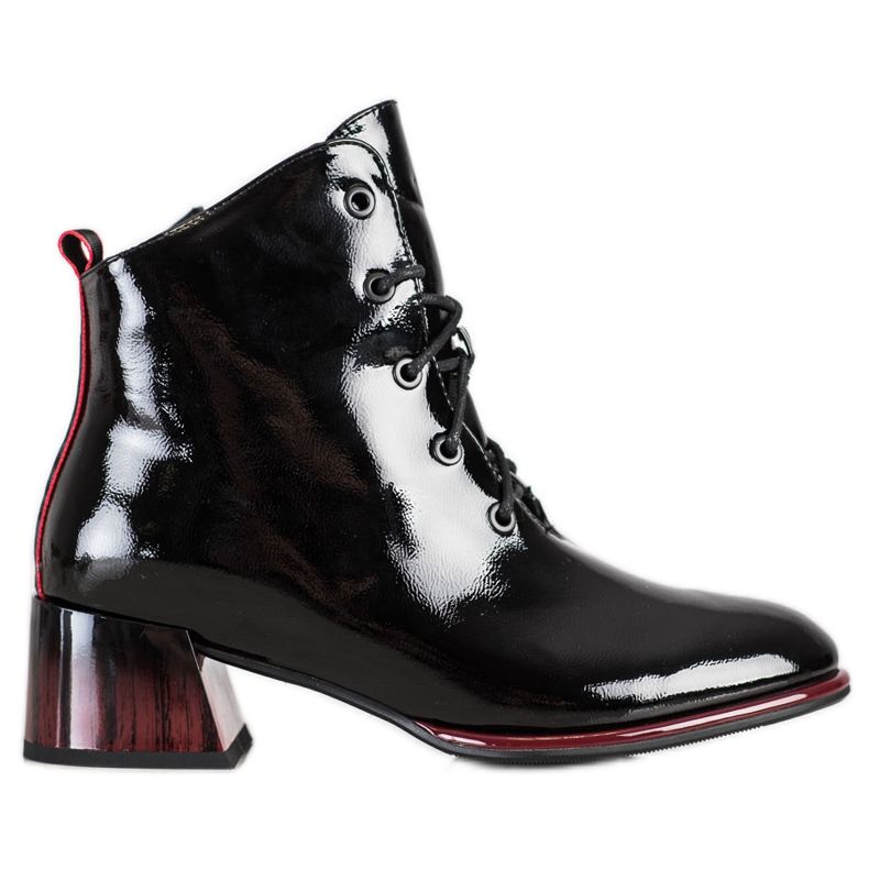 S. BARSKI Šněrovací boty na vysokém podpatku od S.BARSKI černá S. BARSKI Šněrovací boty na vysokém podpatku od S.BARSKI černá