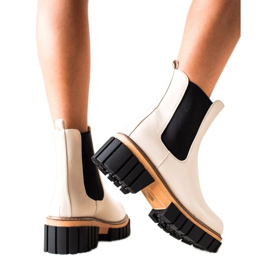 Seastar Chelsea Boty Na Módní Platformě béžový černý