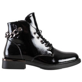 Elegantní lakované boty od Sergio Leone černý