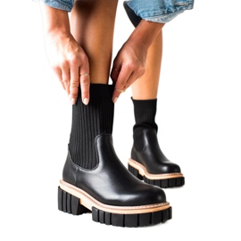 Seastar Boty Jodhpur boty s ponožkou černý