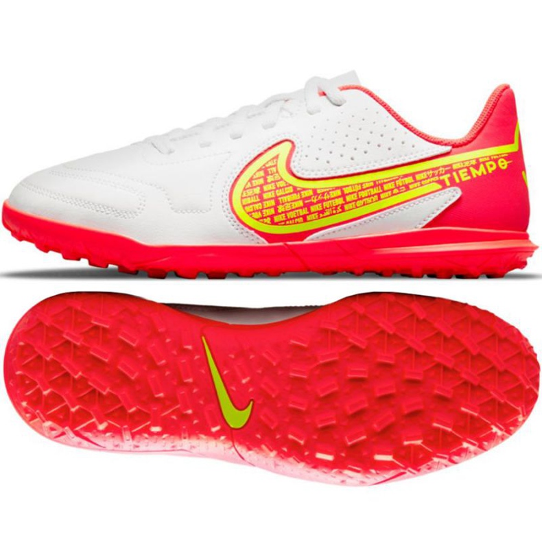 Kopačky Nike Tiempo Legend 9 Club Tf Jr DA1334 176 bílý bílý