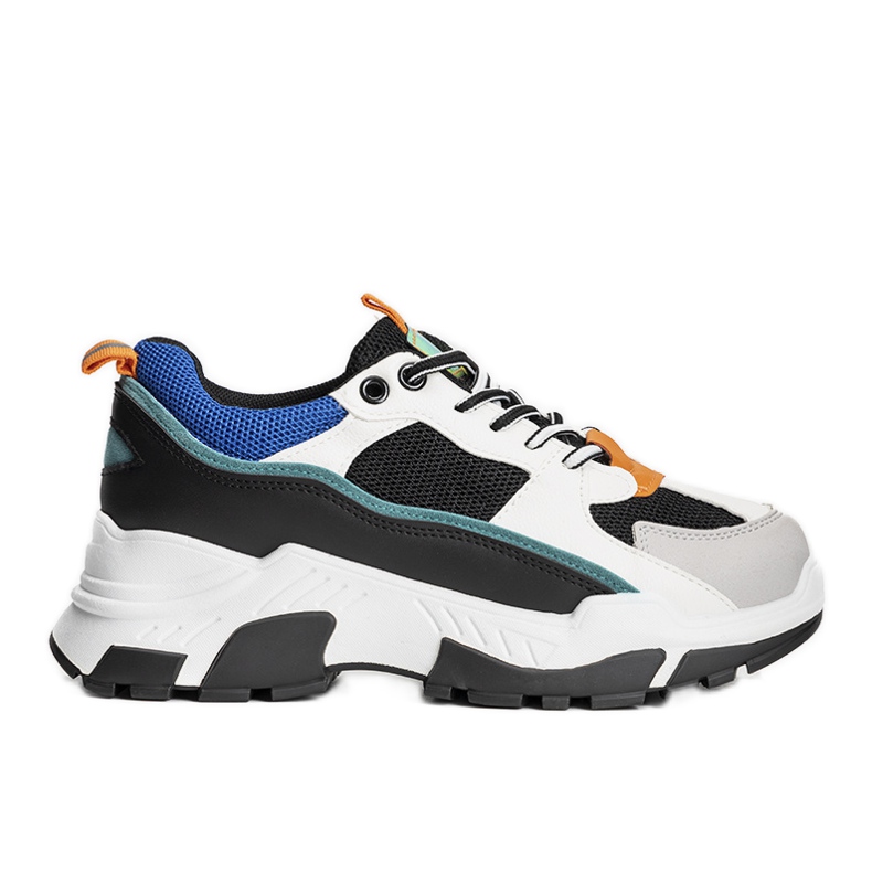 Černé tenisky na vysoké podrážce Omerta bílý černá vícebarevný