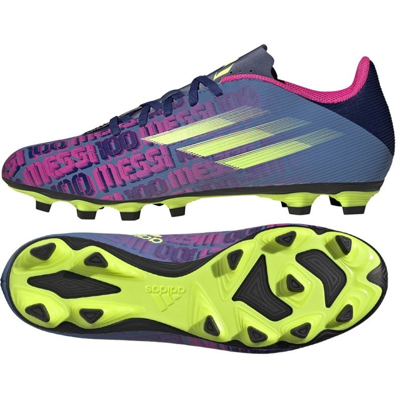 Kopačky Adidas X Speedflow Messi.4 FxG M FY6923 tmavě modrá vícebarevná námořnická modrá