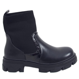 Boty s ponožkovým svrškem černé HQ251 Black černý