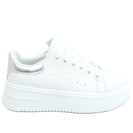 Bílé dámské tenisky T0YD8240-5 WHITE / SILVER bílý stříbro