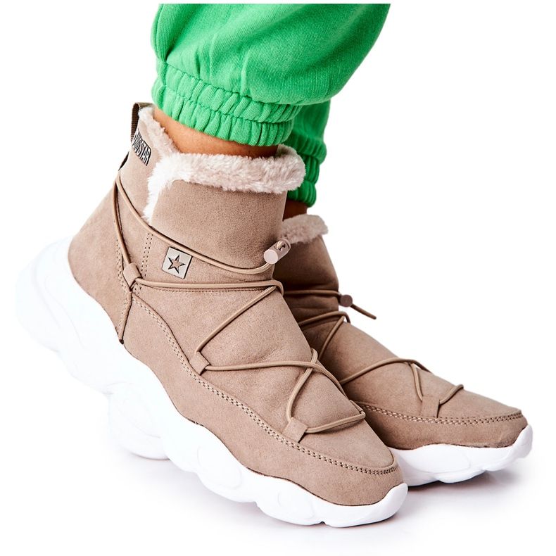 Teplé sněhové boty Big Star Beige II274263 béžový