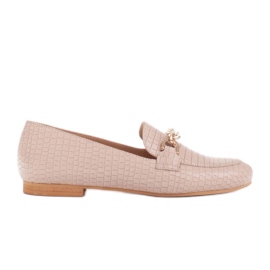 Marco Shoes Balerínky se zlatým řetízkem béžový Marco Shoes Balerínky se zlatým řetízkem béžový