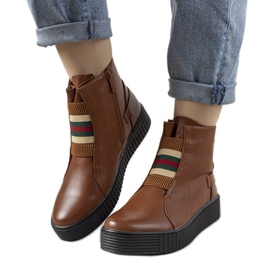 Hnědé boty na platformě Nazario hnědý Hnědé boty na platformě Nazario hnědý