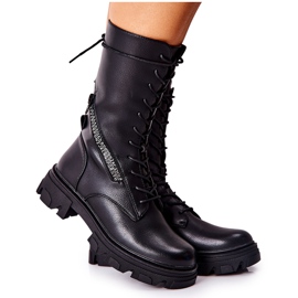 Černé boty Glany Sergio Leone TR747 Black černý