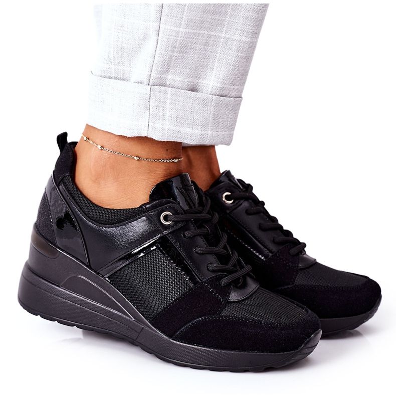 Klínové tenisky Vinceza 10606 Black černá