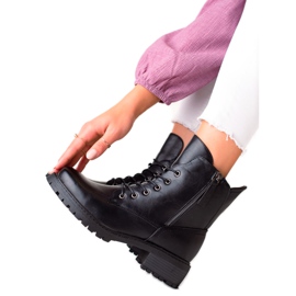 W. Potocki Klasické šněrovací botičky Potocki černý