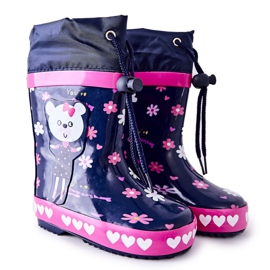 Dětské gumové galoše Navy Blue Zinstina's Bear námořnická modrá