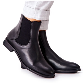 Kožené boty Sergio Leone BT523 černé černý