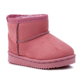 FR1 Dětské teplé sněhové boty Dark Pink Gooby růžový FR1 Dětské teplé sněhové boty Dark Pink Gooby růžový