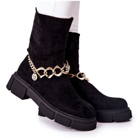 FB2 Černé semišové pracovní boty Hellio černý