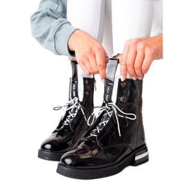 Módní kožené boty ARTIKER černý