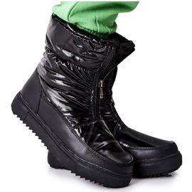 S.Barski Dámské černé teplé boty Monile černý