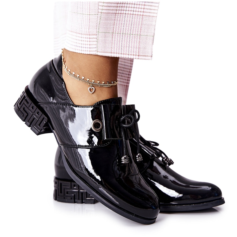 Lakované boty Sergio Leone PB260 Black černá