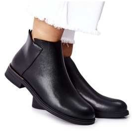 Ploché teplé boty Sergio Leone BT511 černé černý