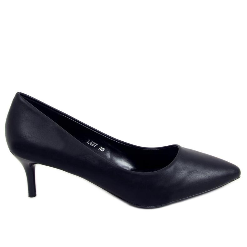 Lodičky na nízkém podpatku Kate Black černá Lodičky na nízkém podpatku Kate Black černá