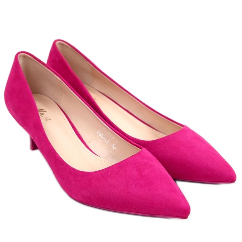Lodičky na nízkém podpatku Ann Fushia růžový