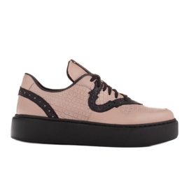 Marco Shoes Lehké tenisky z přírodní kůže béžový Marco Shoes Lehké tenisky z přírodní kůže béžový