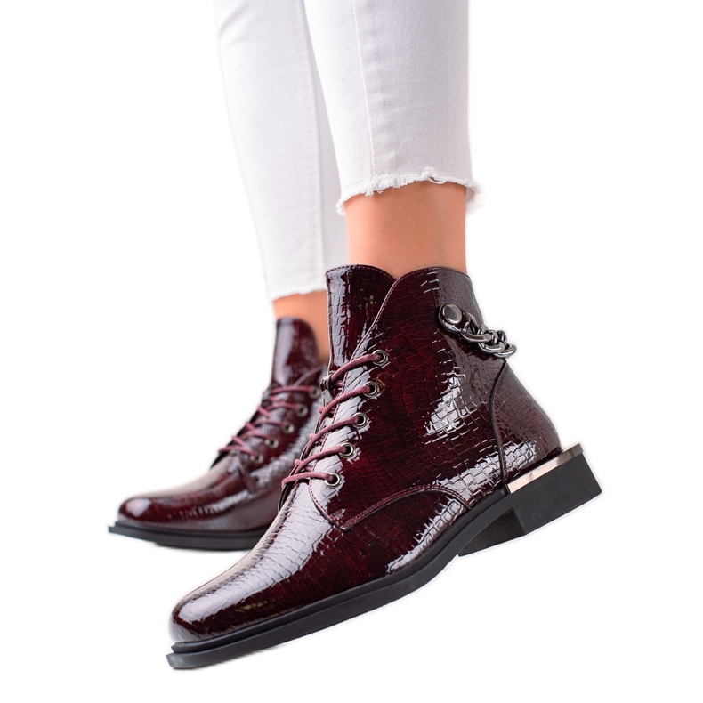 Elegantní lakované boty od Sergio Leone bordó