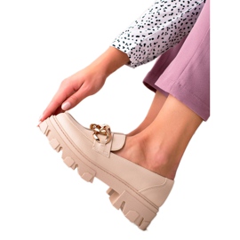 Sweet Shoes Elegantní boty na platformě béžový Sweet Shoes Elegantní boty na platformě béžový