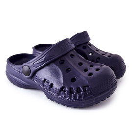 Flameshoes Dětské domácí pantofle Navy Blue Crocs námořnická modř