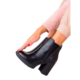 Super Mode Teplé černé boty černý