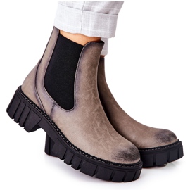 Boty Workers Warm Trapers Sergio Leone TR761 Grey šedá Boty Workers Warm Trapers Sergio Leone TR761 Grey šedá