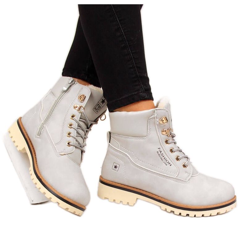 Dámské zateplené boty Novinky W EVE249B šedá