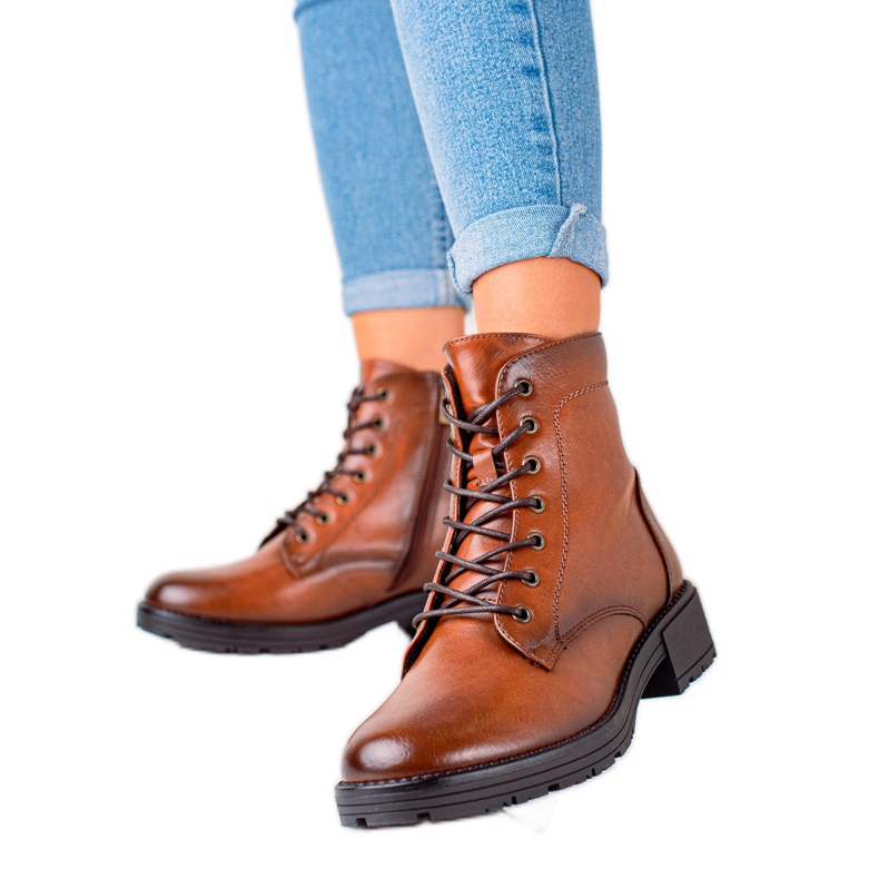 W. Potocki Hnědé lapače vyrobené z ekologické kůže Potocki hnědý