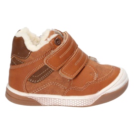 Boty Sportowe se suchým zipem American Club XD17 / 21 Camel hnědý žluť