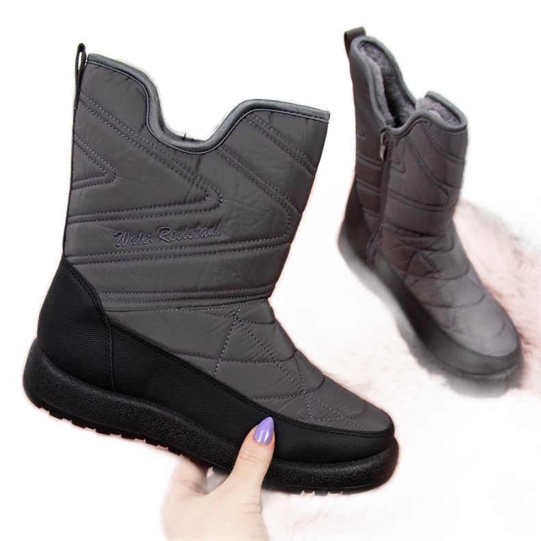 Nepromokavé sněhové boty Novinky W EVE309B šedá