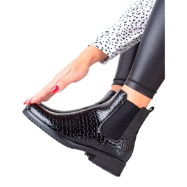 Módní kozačky na zip VINCEZA černý