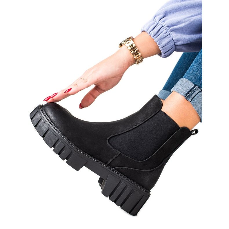 Chelsea boty vyrobené z eko kůže od Sergio Leone černá