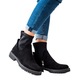 Bella Star Nazouvací semišové boty černá Bella Star Nazouvací semišové boty černá