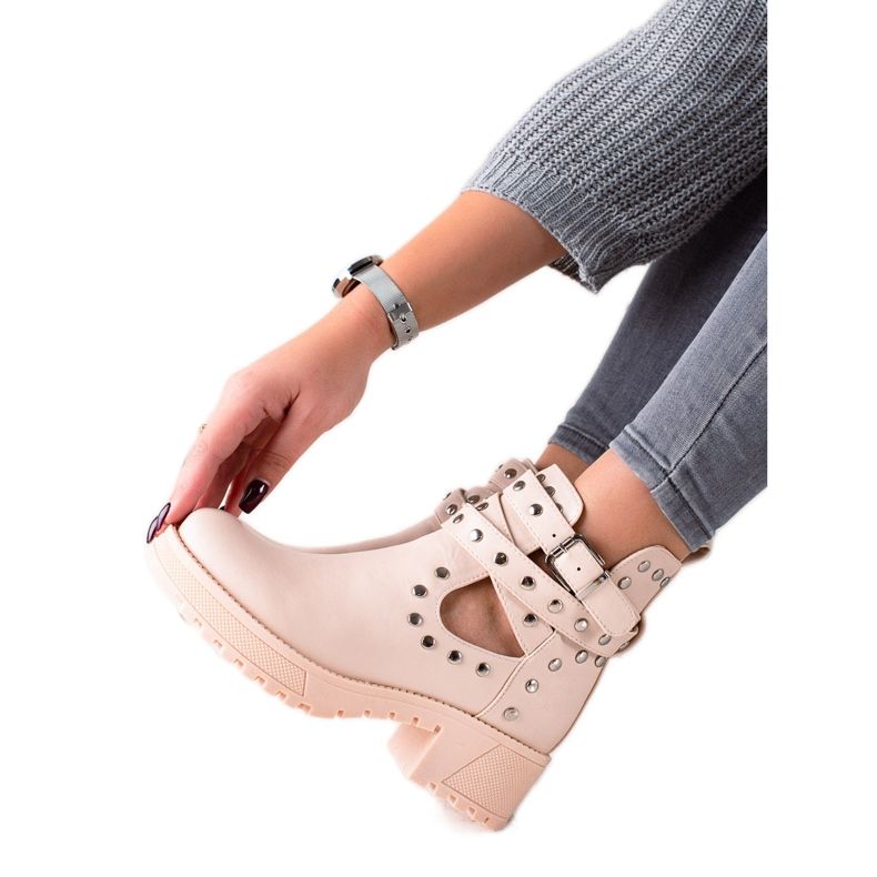 Bestelle Módní dělníci s kamínky béžový