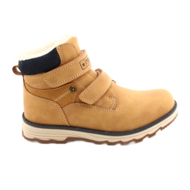 Dřevěné boty na suchý zip Camel News 21DZ20-4307 žluť