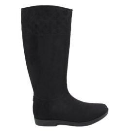 Černé dámské galoše černé D62P Black černý