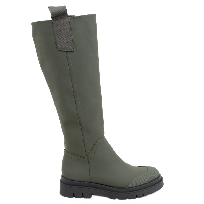 Dámské zelené jezdecké boty QT27P Army Green zelená